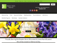 Tablet Screenshot of dietzfallsflorist.com